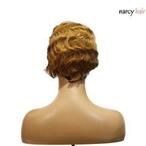 center wig machine made #27 wig remy hair h001