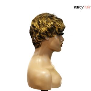 center wig machine made wig remy hair h030