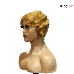 center wig machine made #27 wig remy hair h001