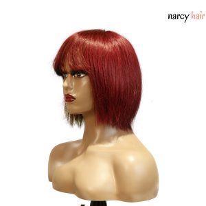 narcy hair machine made color wig remy hair