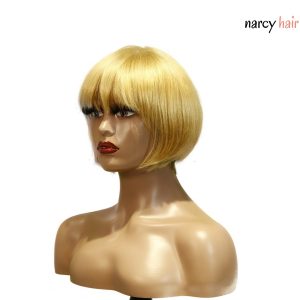narcy hair machine made color wig remy hair