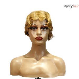 center wig machine made #27 wig remy hair h001