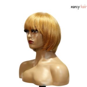 narcy hair machine made color wig remy hair