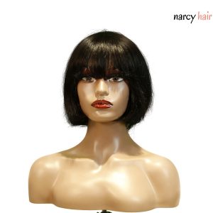 narcy hair machine made color wig remy hair