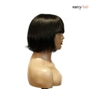 center wig machine made black wig remy hair tc027