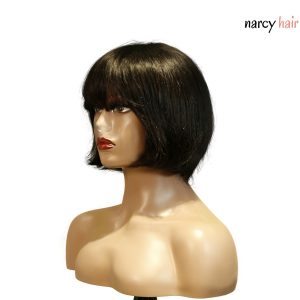 narcy hair machine made color wig remy hair