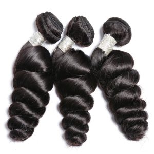 center wig asian raw hair loose wave bundles