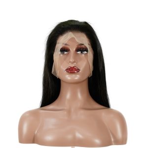 center wig 13x4 straight bob lace front wig natural black asian raw hair