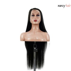 center wig 13x4 straight lace front wig natural black remy hair