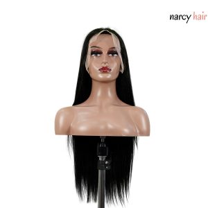 center wig 13x6 double drams straight lace front wig black remy hair