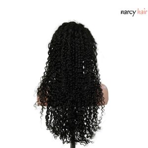 center wig natural black asian raw hair 13x6 hd lace front wig deep wave human hair wig