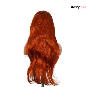 center wig 13x4 straight lace front wig 350 orange 26 inch remy hair