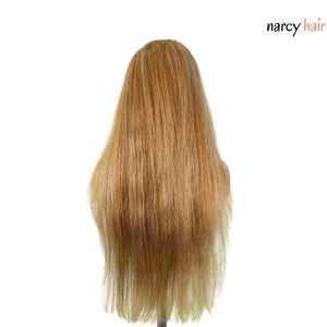 center wig 13x4 straight lace front wig 8&27 honey blonde highlight 26 inch remy hair