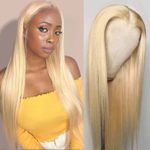 center wig 13x4 straight lace front wig 613 remy hair