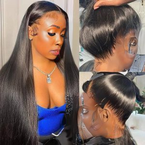 center wig 360 straight lace front wig remy hair